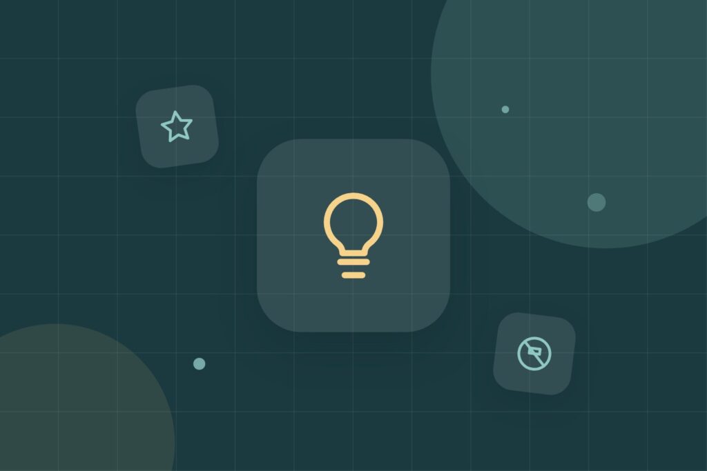 Illustration: Glühbirnen-Symbol auf dunklem Hintergrund – Badlicht ohne Elektriker nachrüsten